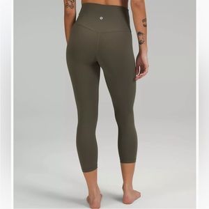 Lululemon Align High-Rise Crop 23” in olive green